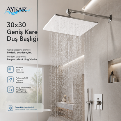 Yeni Nesil Paslanmaz Çelik Tepe Duş Başlığı