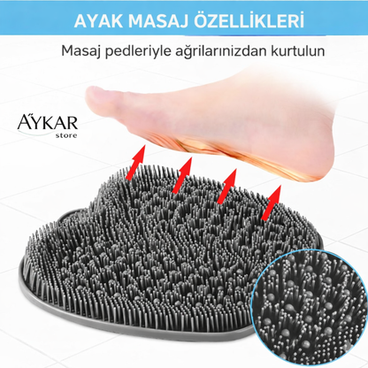Kaymaz Tabanlı Ayak Masajlı Banyo Lifi