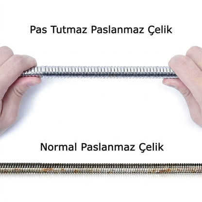 Ömürlük Patlamaz Çelik Örgülü Duş Hortumu – %100 Sızdırmaz & Ultra Dayanıklı