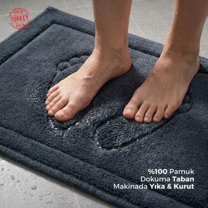 Pamuk Dokuma Su Emici Banyo Paspası (60x40 Cm)