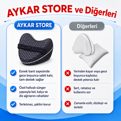 Aykar™ - Bel Destekleyici 100% Ortopedik Yastık