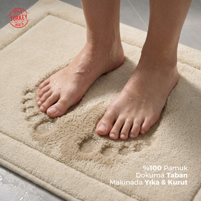 Pamuk Dokuma Su Emici Banyo Paspası (60x40 Cm)