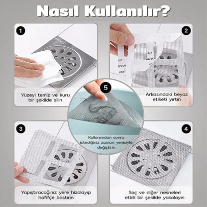 10'lu Pratik Banyo Gider Süzgeci