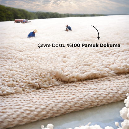 Pamuk Dokuma Su Emici Banyo Paspası (60x40 Cm)