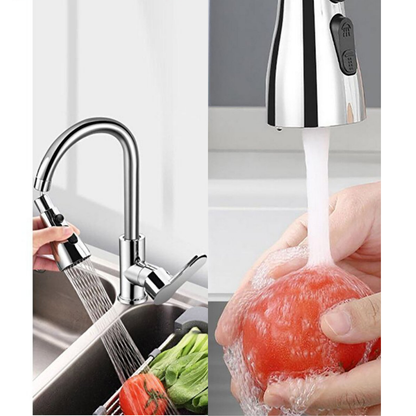 3 Fonksiyonlu Tasarruflu 360 Derece Döner Musluk Lavabo Başlığı