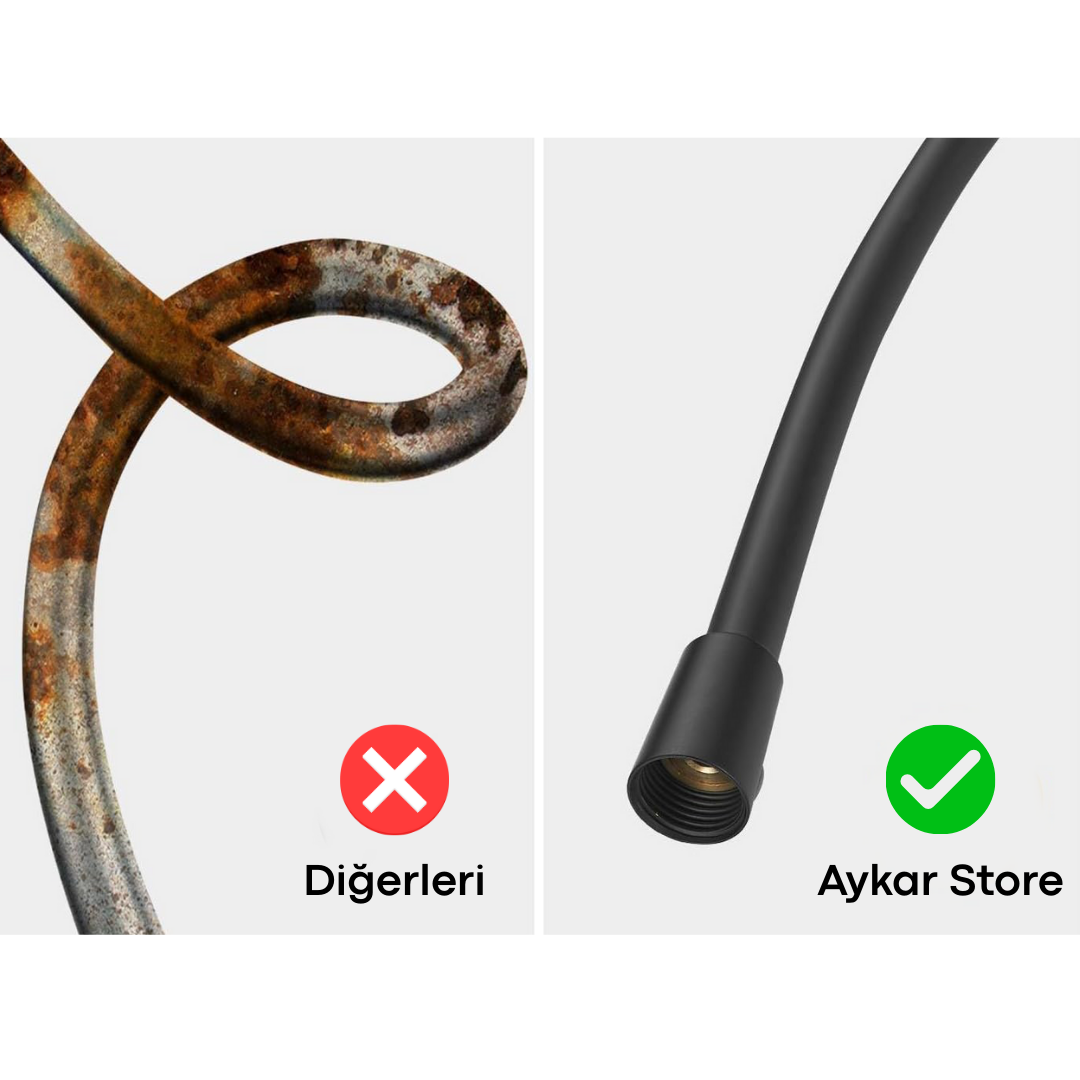 PVC Kopmaz, Kırılmaz, Paslanmaz ÖMÜRLÜK Duş Hortumu