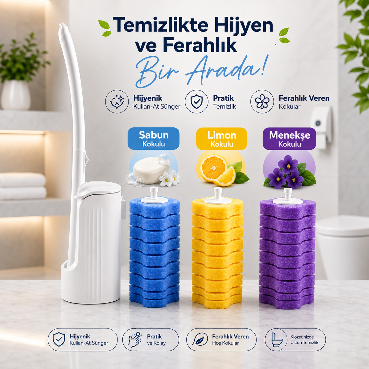Pratik Tuvalet Temizlik Seti