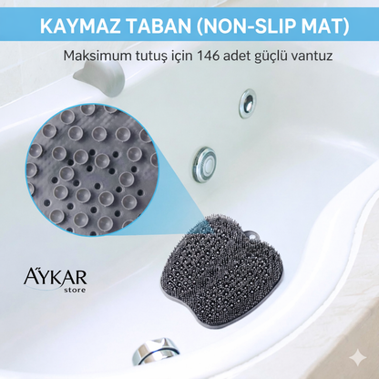 Kaymaz Tabanlı Ayak Masajlı Banyo Lifi