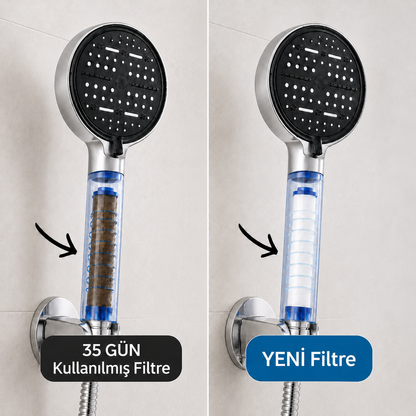 6 Fonksiyonlu Yeni Nesil Filtreli Duş Başlığı