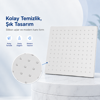 Yeni Nesil Paslanmaz Çelik Tepe Duş Başlığı