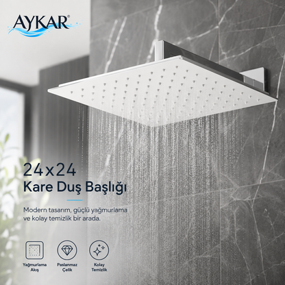 Yeni Nesil Paslanmaz Çelik Tepe Duş Başlığı